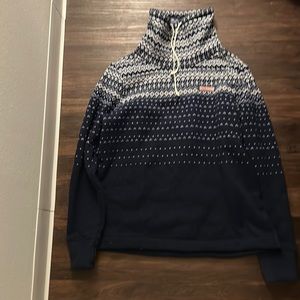 Vineyard Vines Fair Isle Funnel Neck Sweater Fleece - Size Small